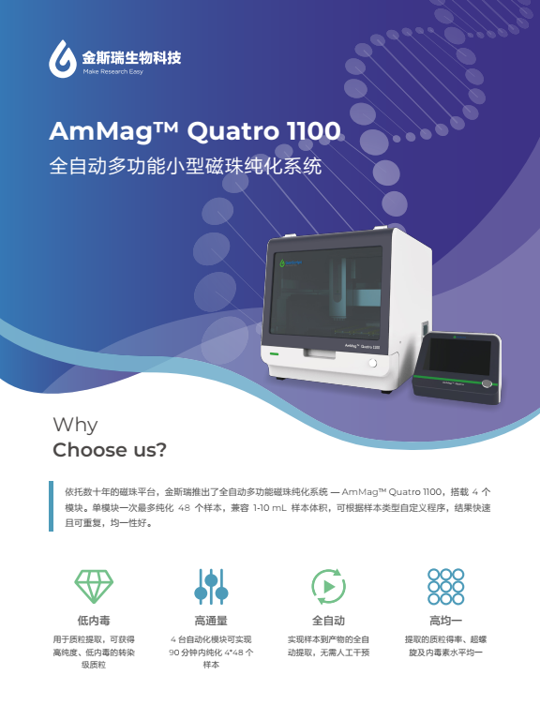 AmMag? Quatro 1100 全自動多功能小型磁珠純化系統(tǒng)