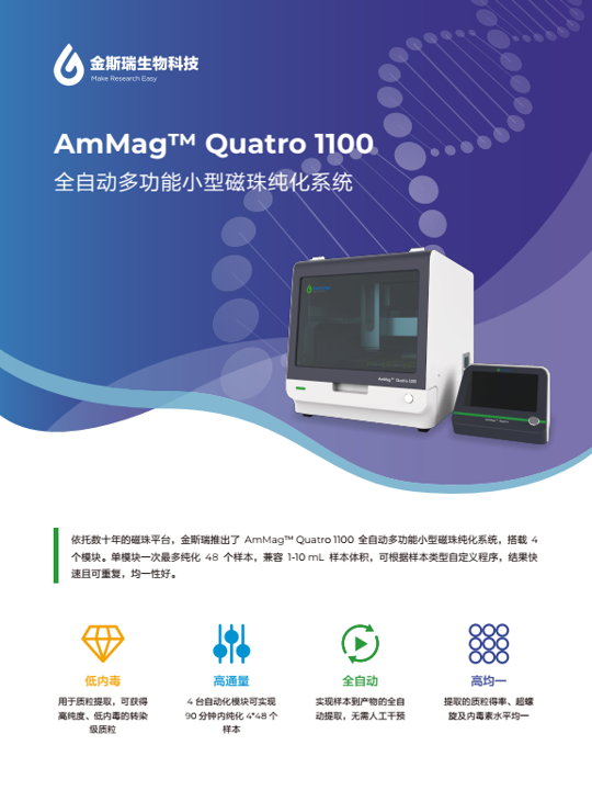 《AmMag? Quatro 1100全自動多功能小型磁珠純化系統》宣傳冊